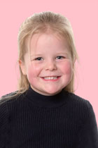 Roze schoolfoto achtergrond portret