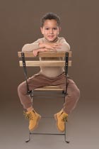 Donker bruine schoolfoto achtergrond volportret