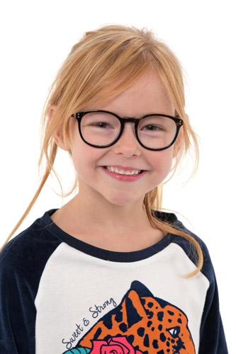 Portret schoolfoto met de originele witte achtergrond