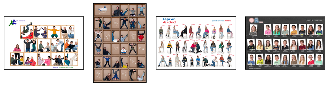 Diverse andere opties voor de groepsfoto of klassefoto.