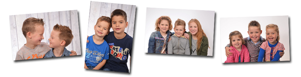 familiefoto's in verschillende poses