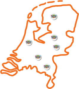 Schoolfotograaf van heel Nederland, kaart van Nederland